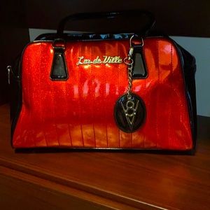 Lux De Ville sparkle red V8 purse